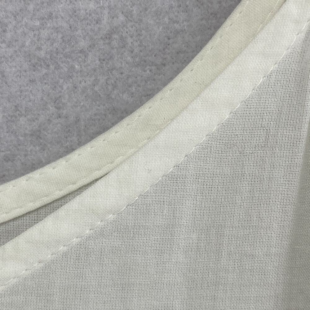 EILEEN FISHER Slip M Organic Cotton Voile Dress Scoop Neck Spaghetti Strap White - Picture 4 of 9